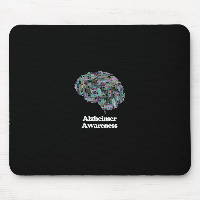 Bewusstsein Gehirndemenz Word Cloud Mousepad (Vorne)