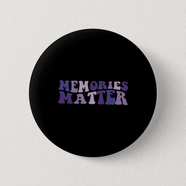 Bewusstsein Groovy Erinnerungen Problem Lila Krieg Button (Vorderseite)