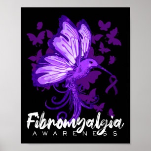 Bewusstsein Hummingbird mit Lila Band Poster