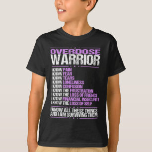 Bewusstsein, ich kenne Schmerzüberleben Purple Rib T-Shirt