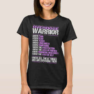 Bewusstsein, ich kenne Schmerzüberleben Purple Rib T-Shirt