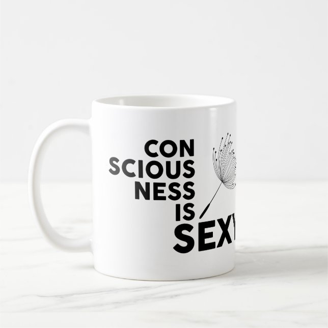 Bewusstsein ist sexy Lüster Kaffeetasse (Links)
