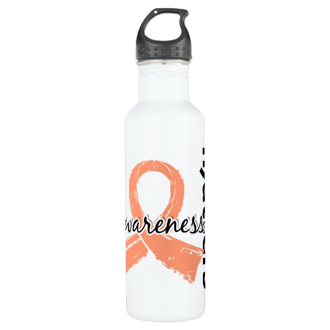 Bewusstsein ist uteriner Krebs 7 von Bedeutung Trinkflasche (Vorderseite)