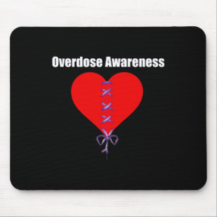 Bewusstsein Lila Ribbon Broken Herz Trauer Mousepad