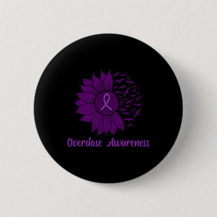 Bewusstsein Lila Sonnenblume Button