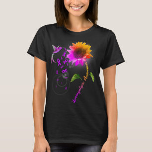Bewusstsein Lila Sonnenblume Hummingbird T-Shirt