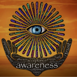 Bewusstsein meine Augen Auge Inspiration Word Art Kissen