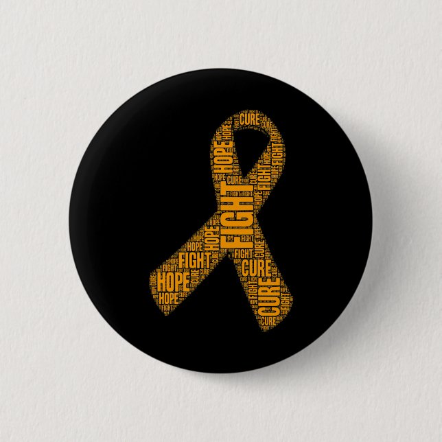 Bewusstsein Orange Fight Hope Cure Band Button (Vorderseite)
