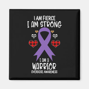 Bewusstsein Ribbon I bin Fierce Strong Warrior Leo Magnet