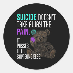 Bewusstsein Semicolon Psychische Gesundheit Positi Runder Aufkleber
