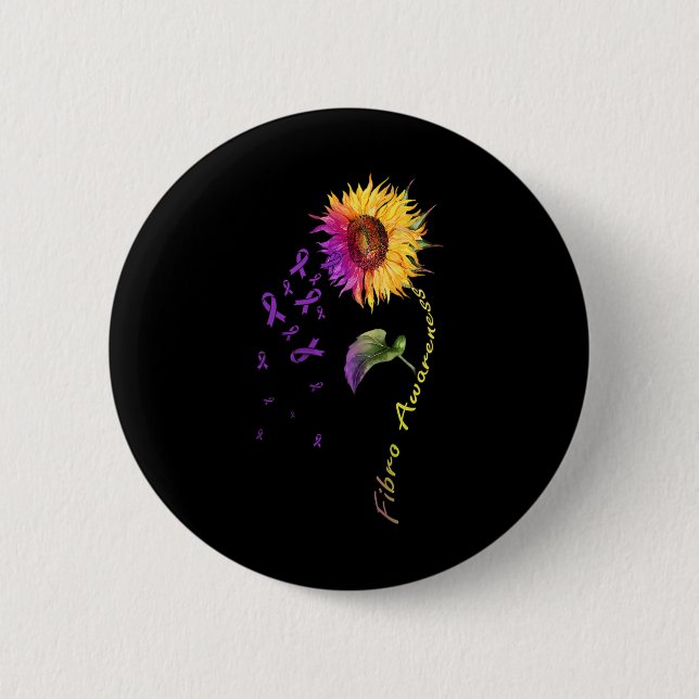 Bewusstsein Sonnenblume Fibro Button (Vorderseite)