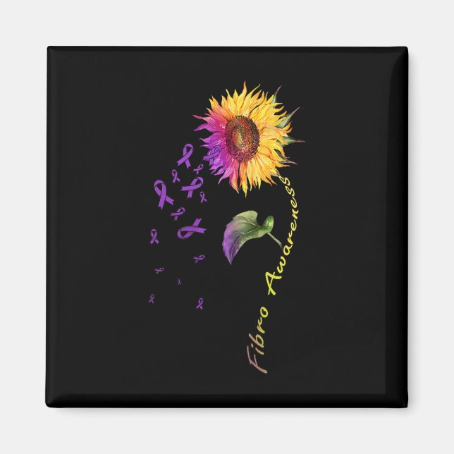 Bewusstsein Sonnenblume Fibro Magnet (Vorne)