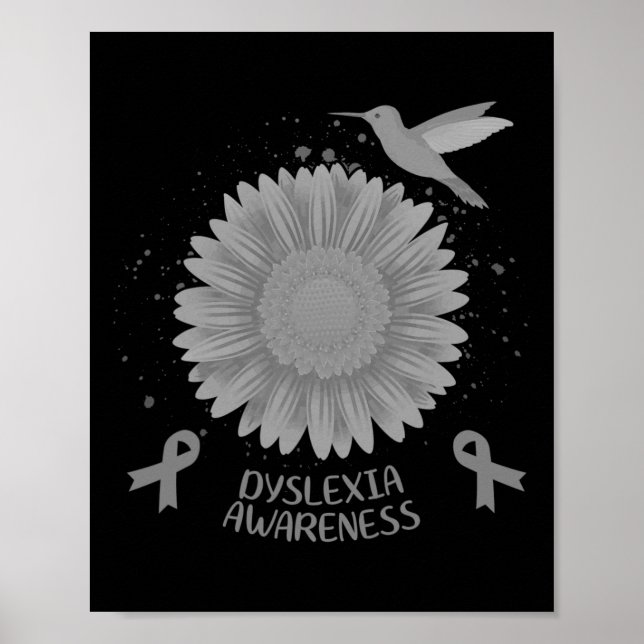 Bewusstsein Sonnenblumen Hummingbird Geschenk Poster (Vorne)