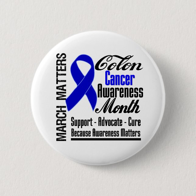 Bewusstsein spielt eine Rolle für Colon Cancer Mon Button (Vorderseite)