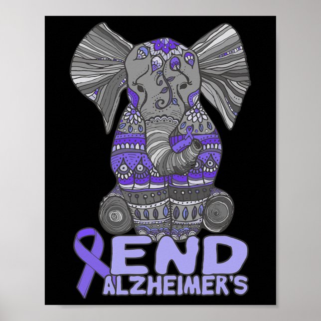 Bewusstsein und Geschenke Lila Elefanten Poster (Vorne)