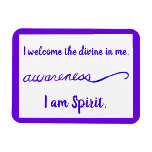 "Bewusstsein" Violet Crown Chakra Words Magnet
