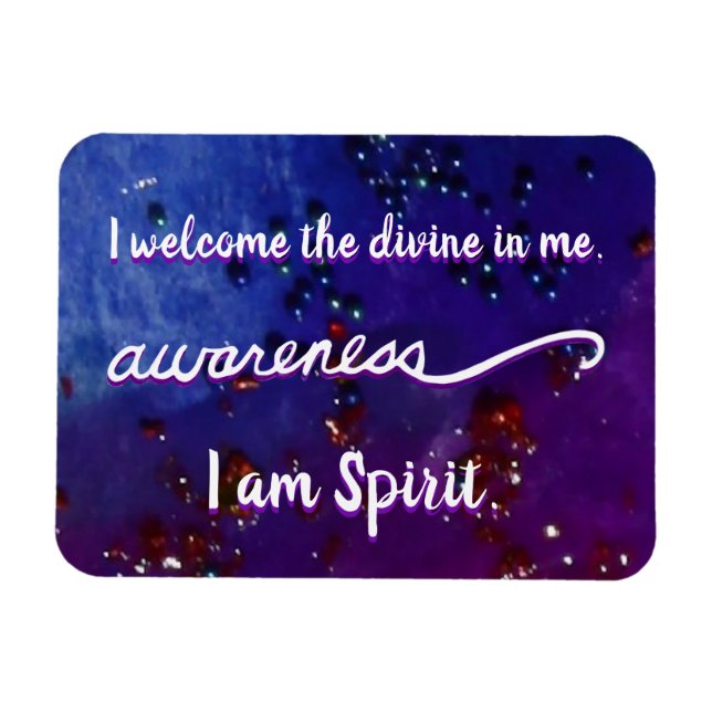 "Bewusstsein" Violet Crown Chakra Words Magnet (Horizontal)