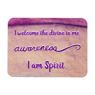 "Bewusstsein" Violet Crown Chakra Words Magnete