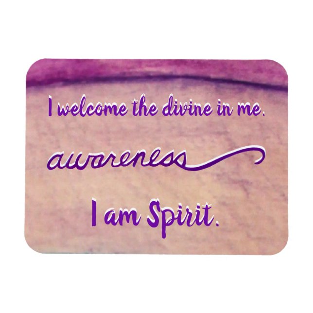 "Bewusstsein" Violet Crown Chakra Words Magnete (Horizontal)