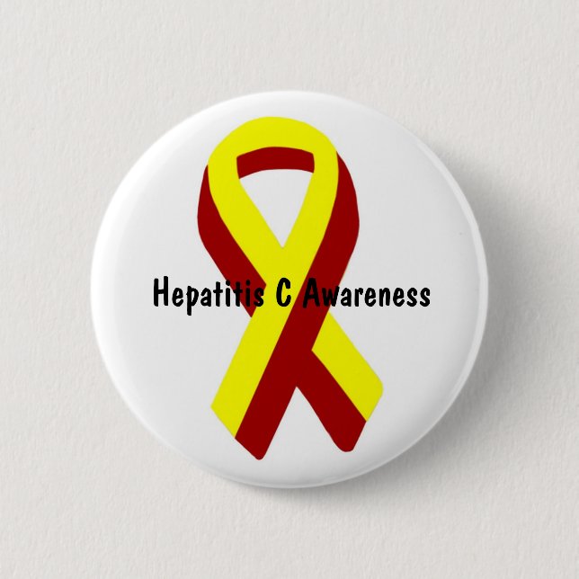 Bewusstseins-Band-Button der Hepatitis-C Button (Vorderseite)