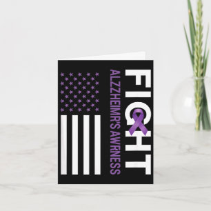 Bewusstseins Kampf Alzheimer lila Band amerikanisc Karte