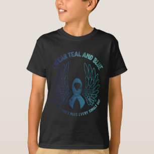 Bewusstseinsbildung bei Suiziden Aquamarin und bla T-Shirt