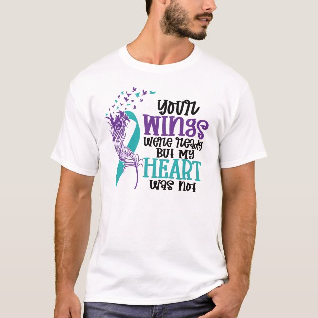 Bewusstseinsbildung bei Suiziden, Aquamarin und Li T-Shirt (Vorderseite)