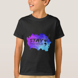 Bewusstseinsbildung bei Suiziden Bleibe Morgen Bed T-Shirt