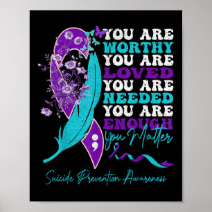 Bewusstseinsbildung bei Suizidprävention Positives Poster