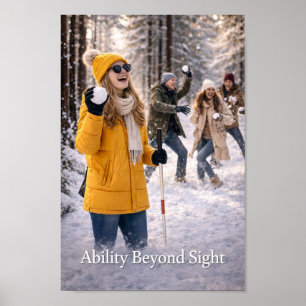 Bewusstseinsbildung für Blinde Inklusivität Winter Poster