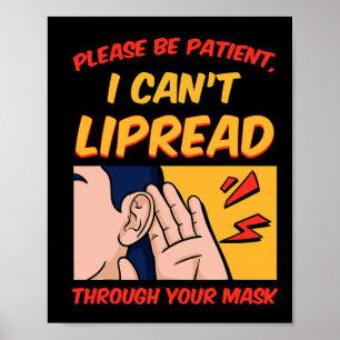 Bewusstseinsbildung Lipreading Hearing Loss Asl Poster