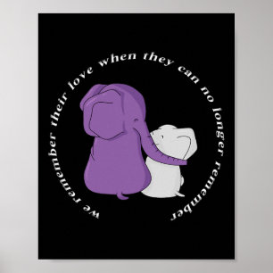 Bewusstseinsmonat I Ende Lila Band Elefant 4 Poster