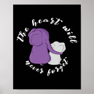 Bewusstseinsmonat ich beende lila Band Elefant 1 Poster