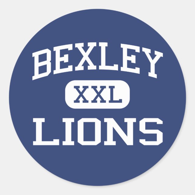 Bexley - Lions - Bexley High School - Bexley Ohio Runder Aufkleber (Vorderseite)