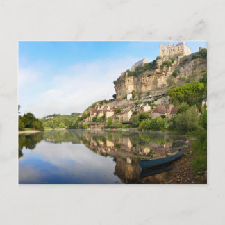 Beynac-et-Cazenac und Fluss Dordogne Postkarte