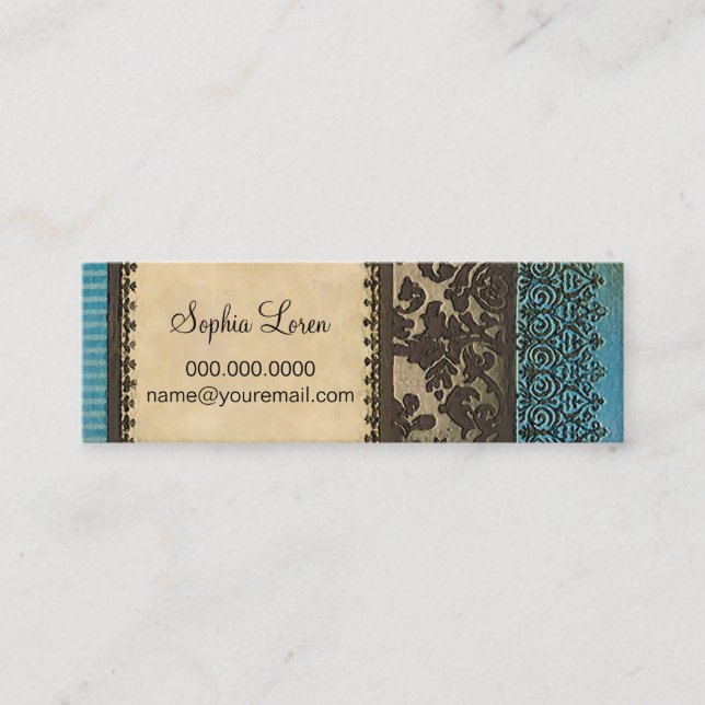 Beyond Blue ~ Anrufen von Business Card-Freunden Telefonnummerkarte (Vorderseite)