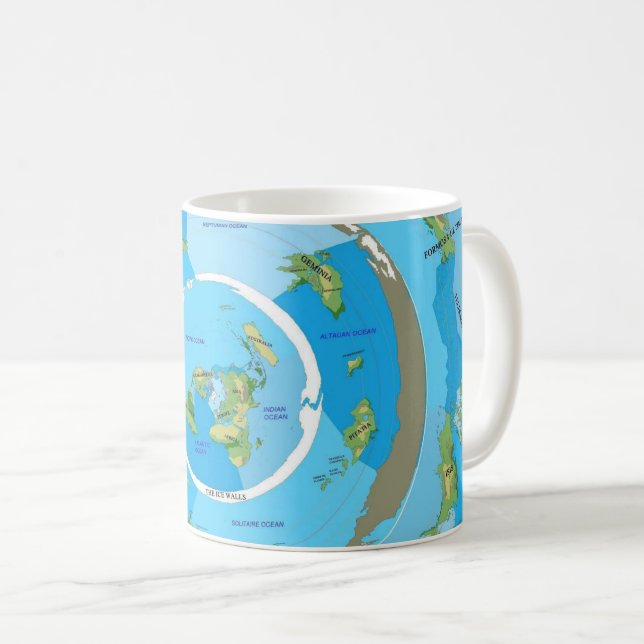 Beyond the Ice Wall Flat Earth Kaffeetasse (VorderseiteRechts)