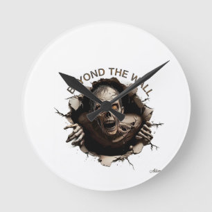 Beyond The Wall Zombie Langarmshirt Runde Wanduhr
