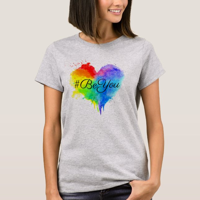 #BeYou großes Herz-T-Shirt T-Shirt (Vorderseite)