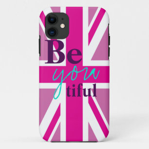 beYOUtiful Pink Union Jack iPhone 5 Fall 11 Hülle