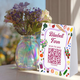 BEZAHLEN SIE MIT QR-Code Bauernmarkt Bauernstand K Tischaufsteller