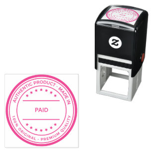 BEZAHLT-Qualitätssiegel Fuchsia-Tinte Auffallende Permastempel