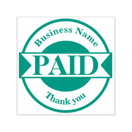 BEZAHLTE Briefmarke aus selbstklebendem Kautschuk Permastempel