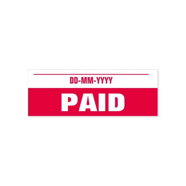 "BEZAHLTE" Briefmarke Permastempel (Design)