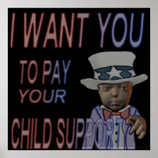 BEZAHLTE KINDERUNTERSTÜTZUNG POSTER (Vorne)