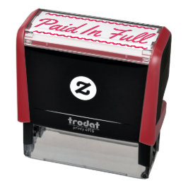 "Bezahltes" Gummi-Briefmarke Permastempel