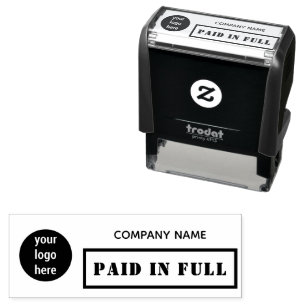 Bezahltes in Full Business Logo Elegantes Skript Permastempel