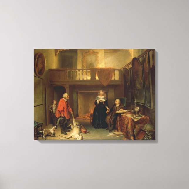 Bezahlung des Tithe (Öl auf Tafel) Leinwanddruck (Vorderseite)