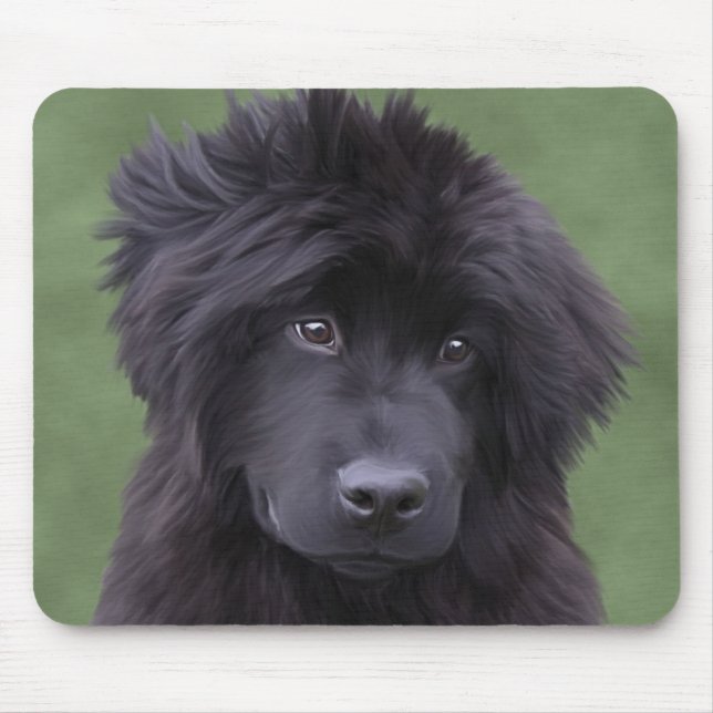 Bezaubern Sie den newfy Welpen Mousepad (Vorne)