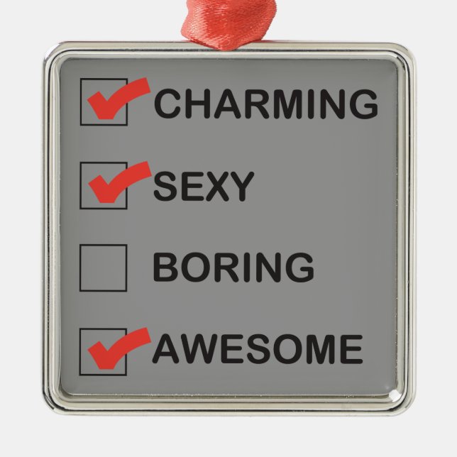 Bezaubern Silbernes Ornament (Vorne)